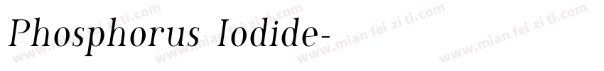 Phosphorus Iodide字体转换